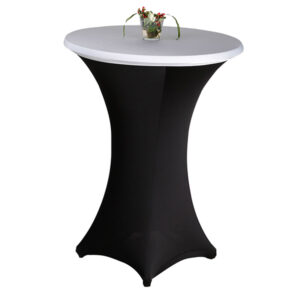 Stehtischplattenbezug Stretch weiß Ø80