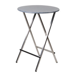 Stehtisch Grigio Ø80 H110 grau mit Bierrille