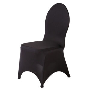 Stuhl Brilliant L44 B58 H94 SH47 mit Stuhlhusse schwarz Stretch