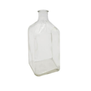 Vase Glas klar Form: Flasche L8 B8 H20