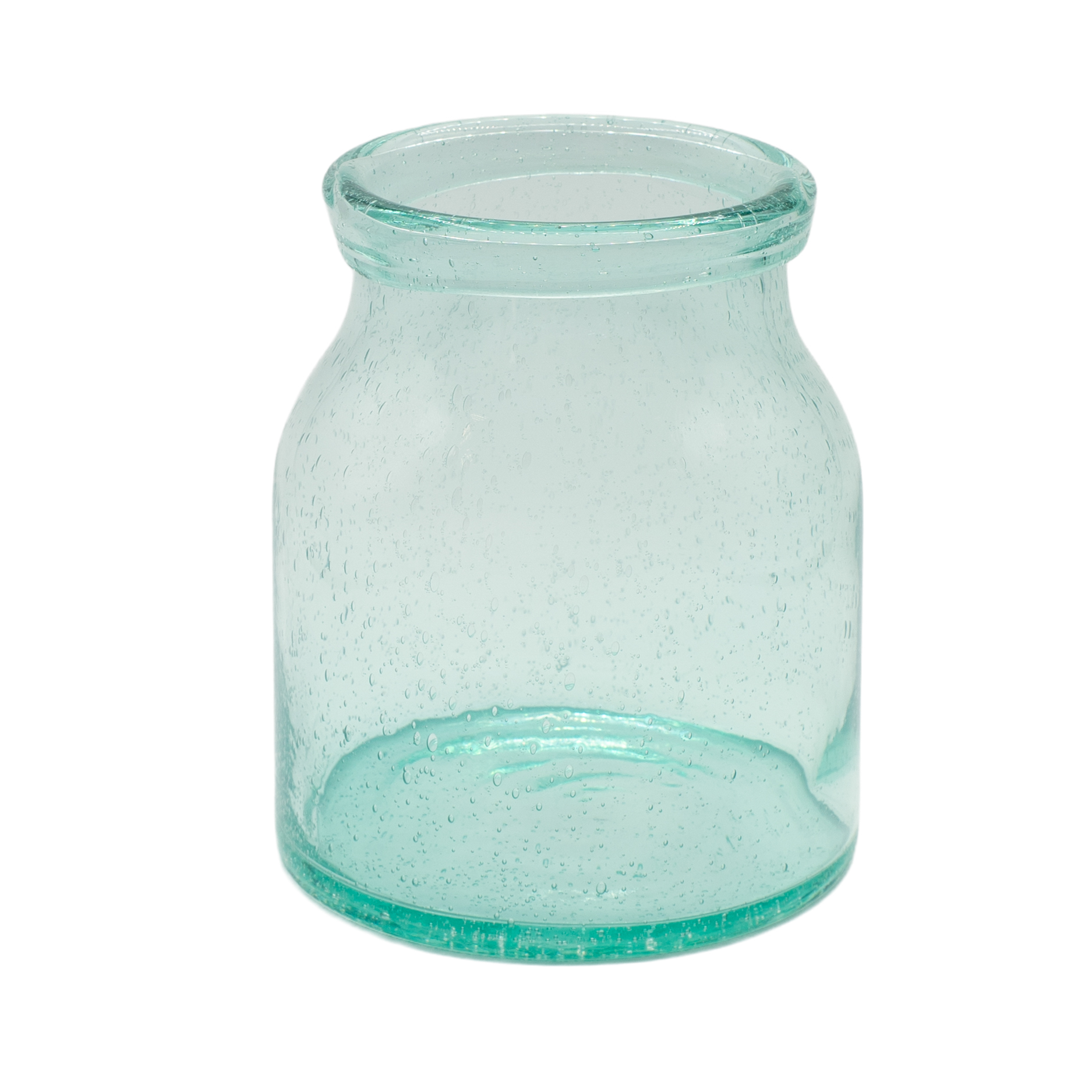 Vase Glas blau Form: rund Ø__ H__
